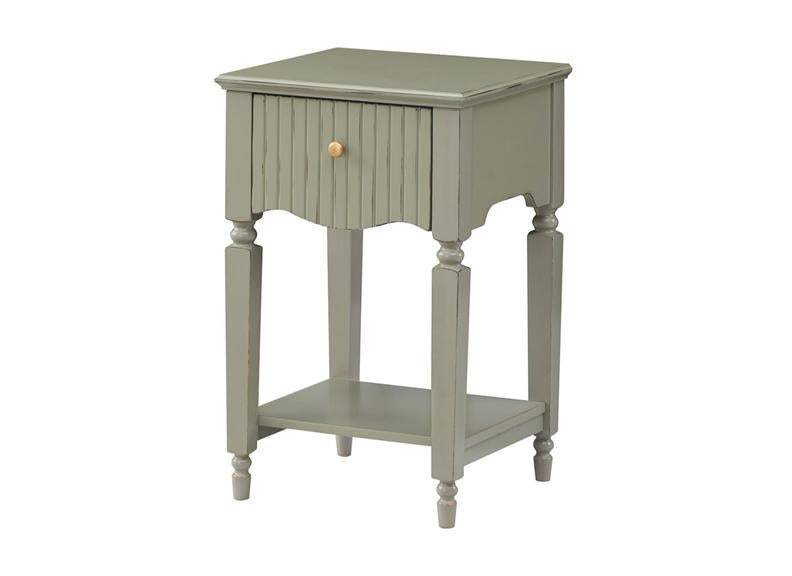 Ritz Lamp Tables with Shelf & Drawer – Cream or Olive Green Hallway / Living Room Storage Tables