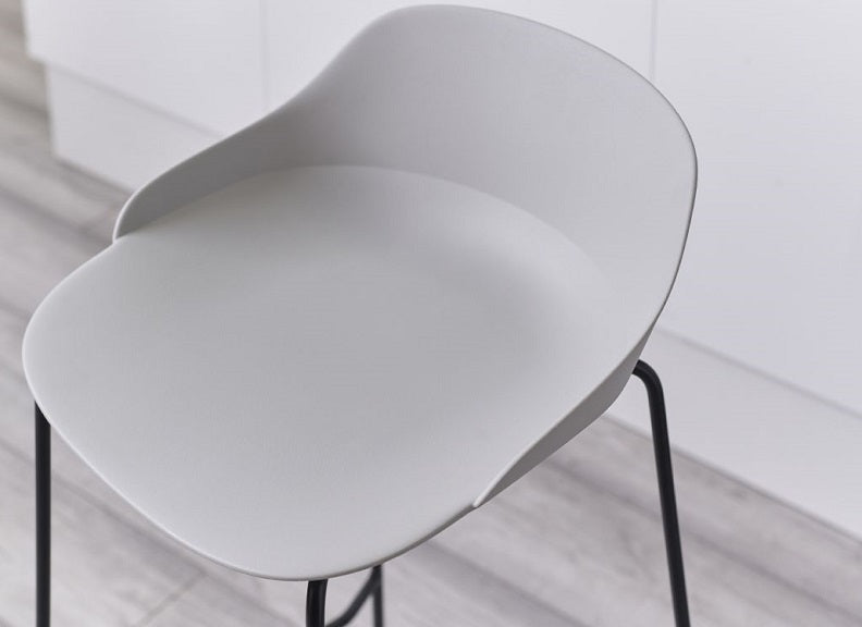 Two Light Grey Rocco Stools