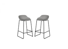 Two Light Grey Rocco Stools