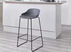 Rocco Dark Grey Stool - room