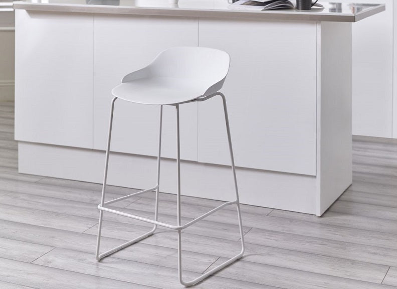 Rocco White Stool - room