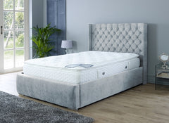 Rosalyn Silver Fabric bed