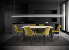 Ruby White Dining Table With Mabel Olive Chairs - Room