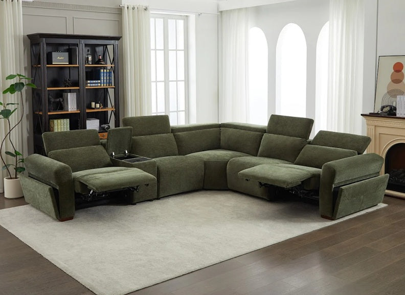 Rush Olive Green Modular Sofa