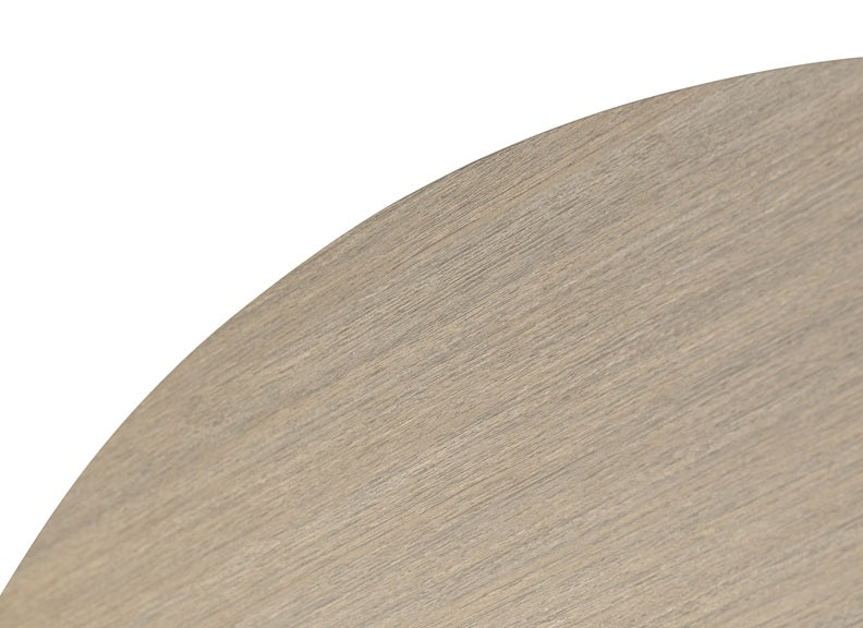 Russo Round Dining Set – Light Grey Wood Effect Table With Four Poppy Fabric Chairs