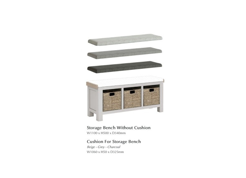 Salcombe Storage Bench + cushion options