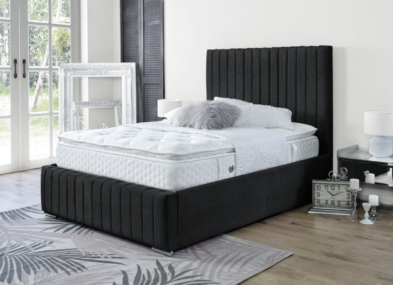 Sally Naples Fabric Bed - black