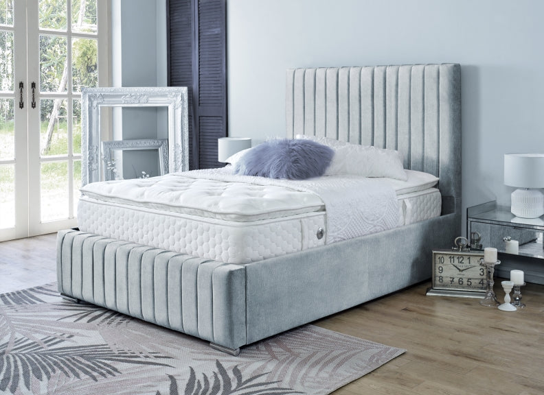 Sally Naples Fabric Bed - silver