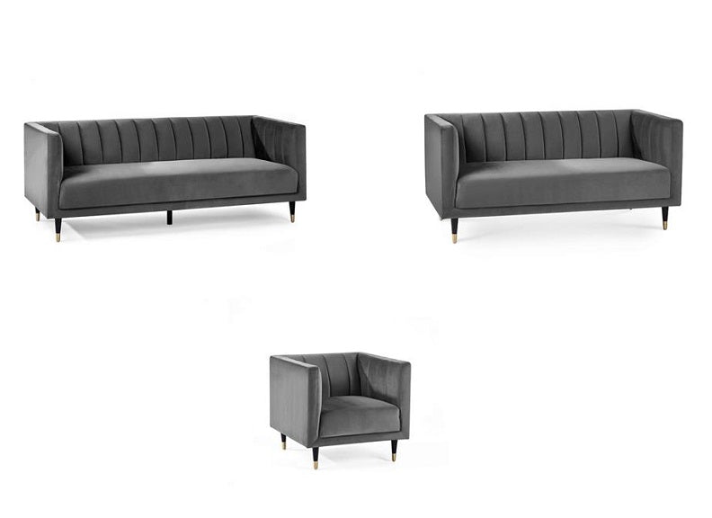 Salma Scalloped 3+2+1 Sofa Group