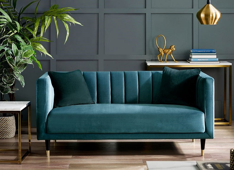 Salma Teal Two Seat Sofa - room