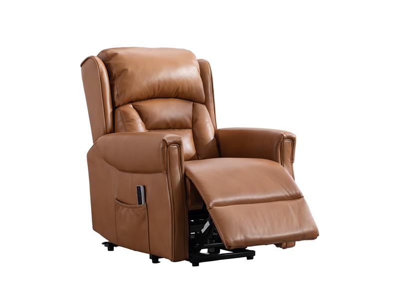 Sandringham Full Leather Lift & Rise Chair with Dual Motors | Powered Recliner Armchair for Elderly & Mobility Support