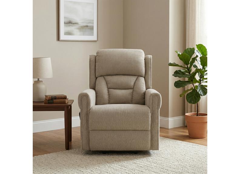 Sandringham Fabric Lift & Rise Chair with Dual Motors | Powered Recliner Armchair for Elderly & Mobility Support