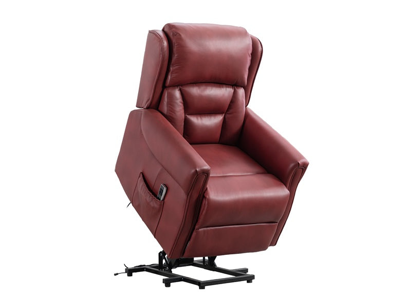 Sandringham Full Leather Lift & Rise Chair with Dual Motors | Powered Recliner Armchair for Elderly & Mobility Support