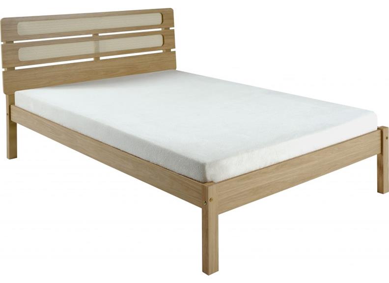 Santana Light Oak Bed (Pre-Order 4 ft6 & 5 ft)