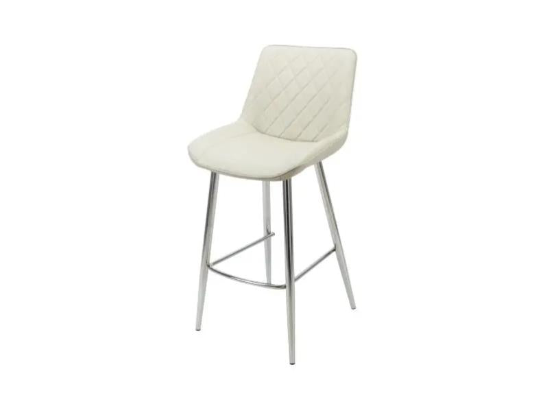 Silvia Stool - taupe w/chrome leg