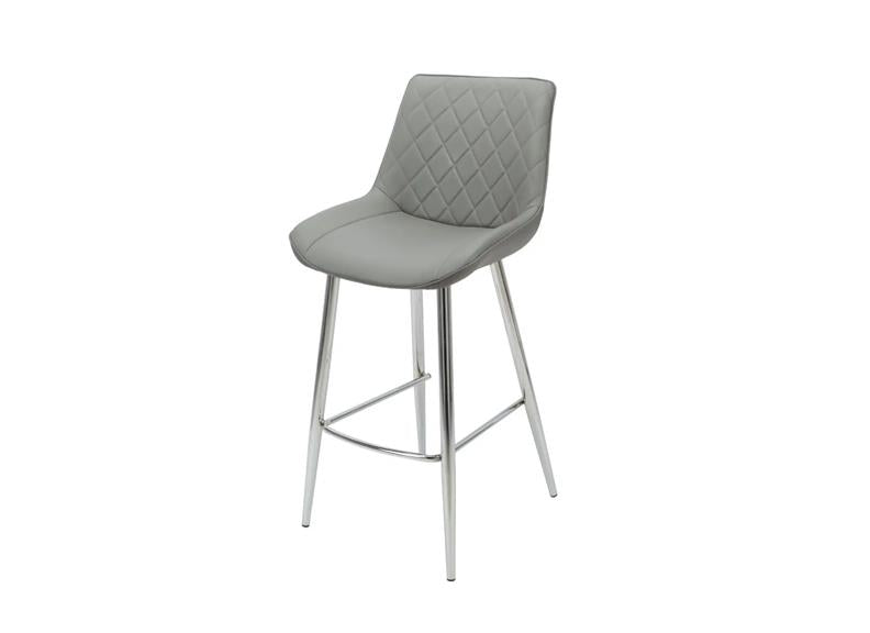 Silvia Stool - grey w/chrome leg