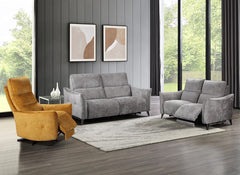 Sofia Grey 3PP+2PP And Sofia Mustard Armchair - room