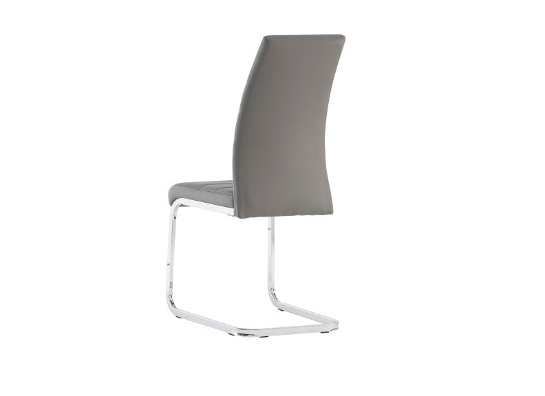 Soho Grey PU Dining Chair - rear