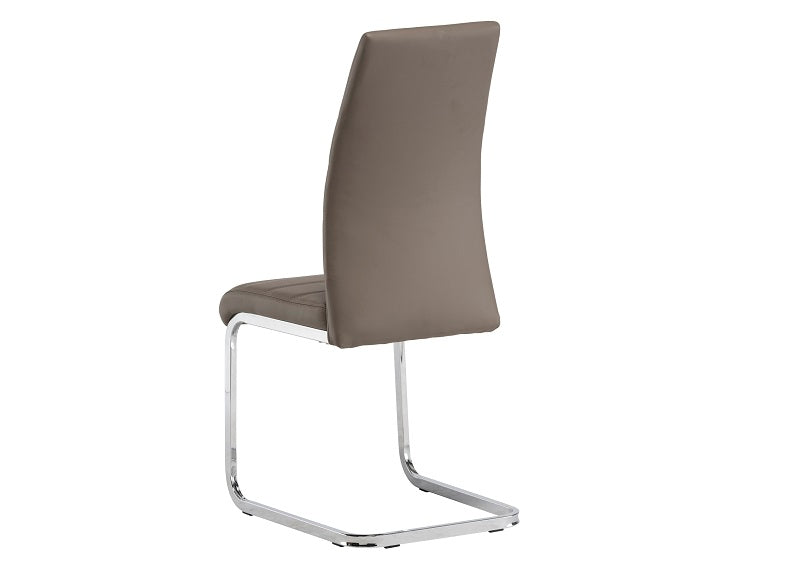 Soho Taupe PU Chair - rear