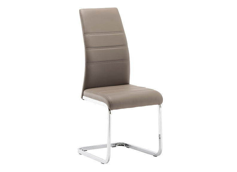 Soho Taupe PU Dining Chair - front