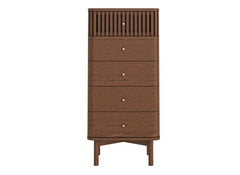 Soho Brown Tallboy Chest - Brown Wood Five Drawer Chest