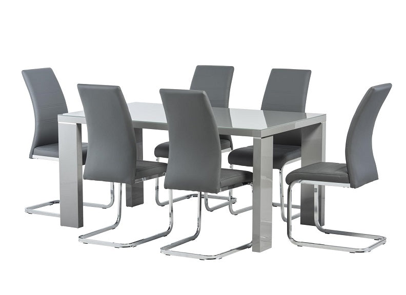 Soho Grey PU Chairs & Soho Grey Table