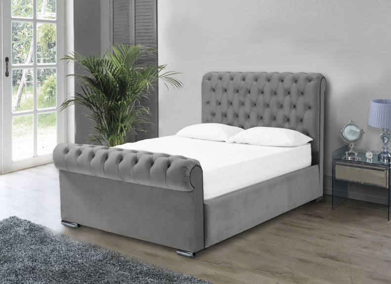 Sorento Velvet Grey Bed