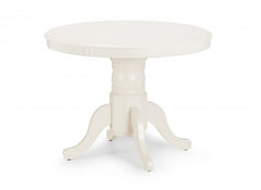 Stanmore Ivory Oval Extending Table - closed