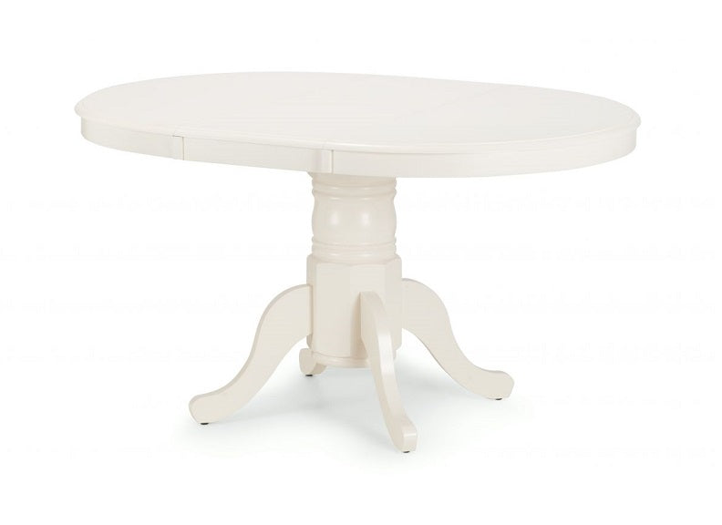 Stanmore Ivory Oval Extending Table - open