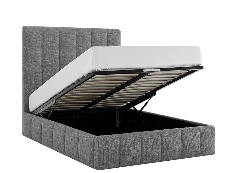 Starla Grey Storage Bed - open