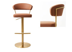 Strata Brown PU Stool - detail
