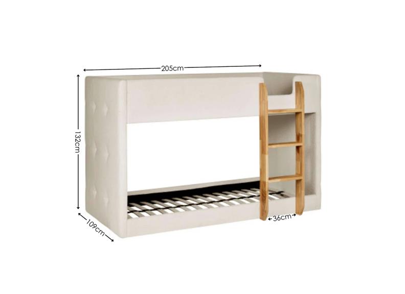 Teddy Boucle Fabric Bunk Bed