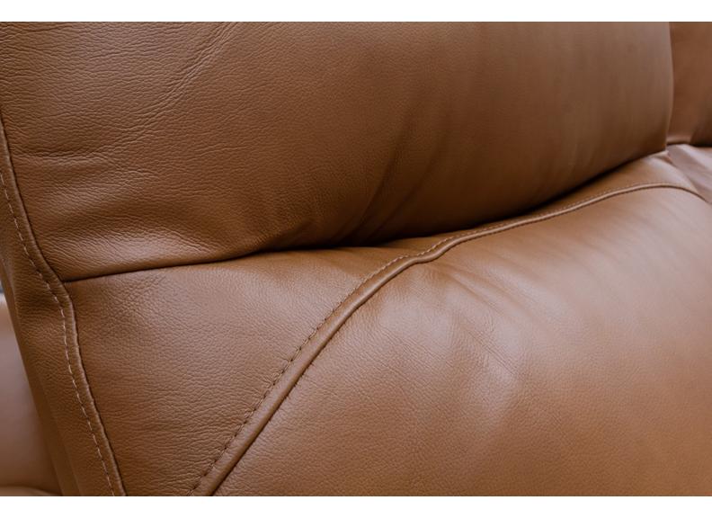 Torino Half-Leather Powered Reclining Armchair – Luxury Electric Recliner Chair In Saddle