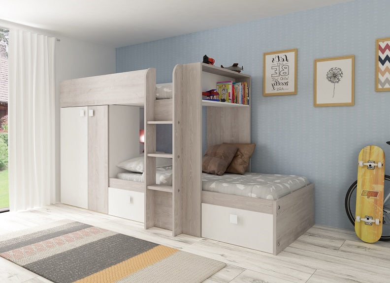 Trasman White Bunk Bedroom