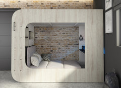M-Space Oak Bed W/Sofa Bed