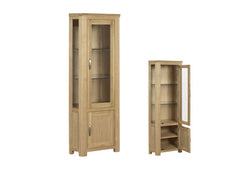 New Treviso Oak Corner Display Cabinet