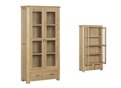 New Treviso Oak 2 Door High Display Cabinet