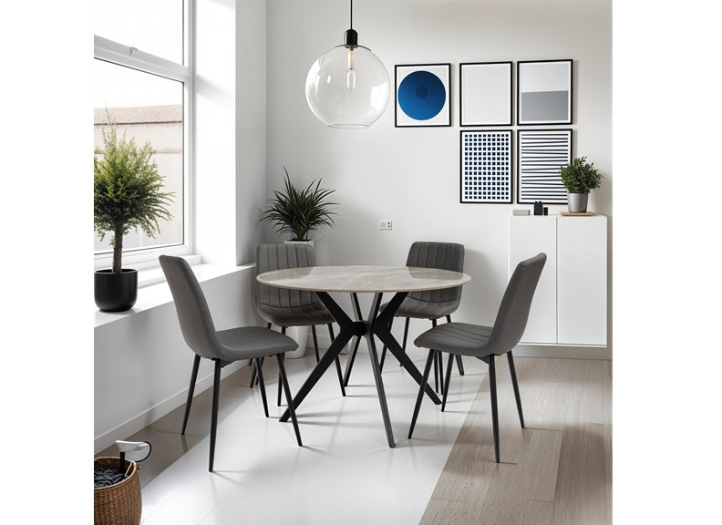 Tulsa Round Table & 611 Chairs - room
