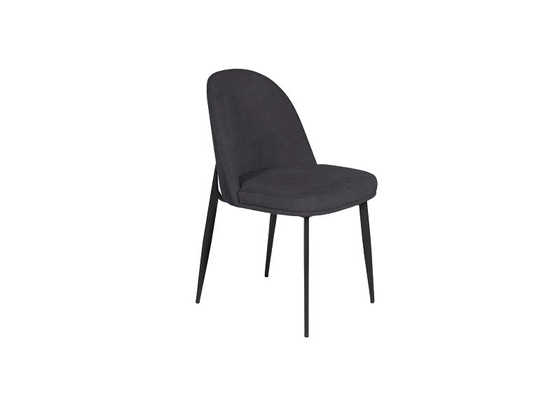 Valent Dark Grey Velvet Chair