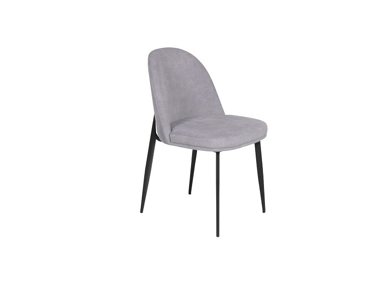 Valent Light Grey Velvet Chair