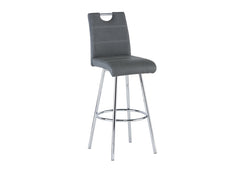 Vegas Grey Faux Leather Bar Stool - 1