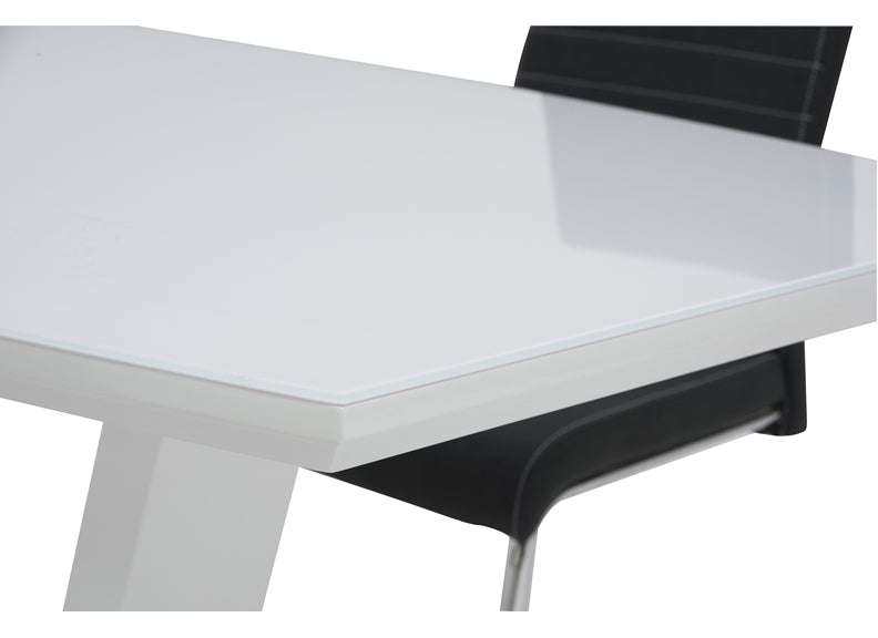 Venice White Fixed Table - top