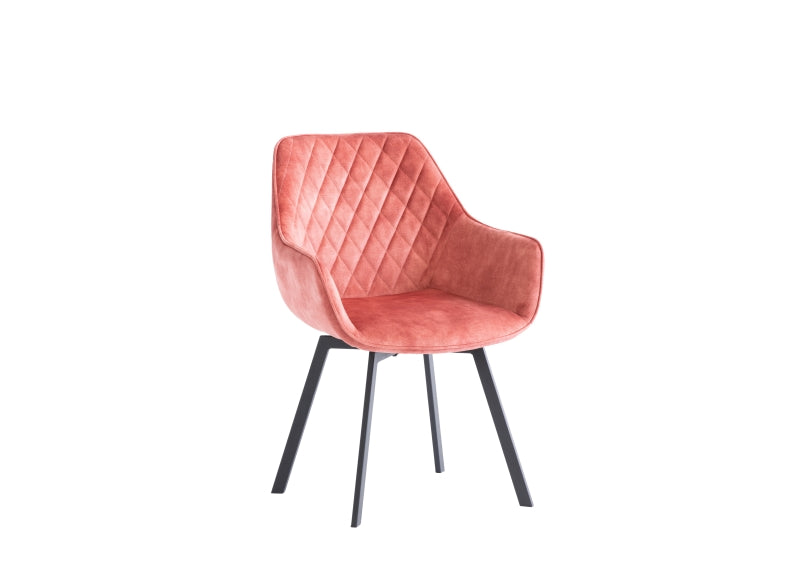 Viola Pink Velvet Chair