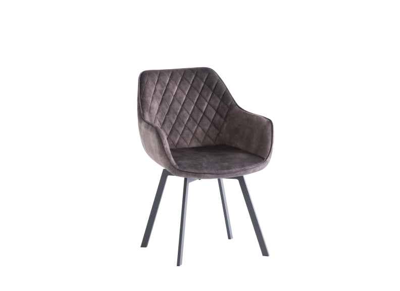 Viola Graphite Velvet Chair