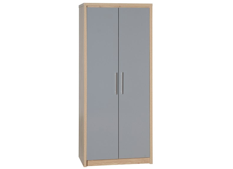 Seville Grey Two Door Wardrobe
