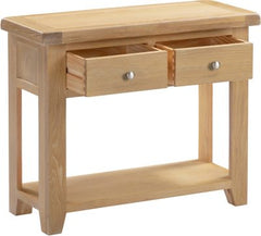 WINDSOR 2 DRAWER CONSOLE TABLE - NATURAL OAK (WBF)