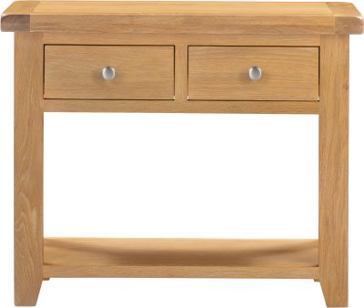 WINDSOR 2 DRAWER CONSOLE TABLE - NATURAL OAK (WBF)