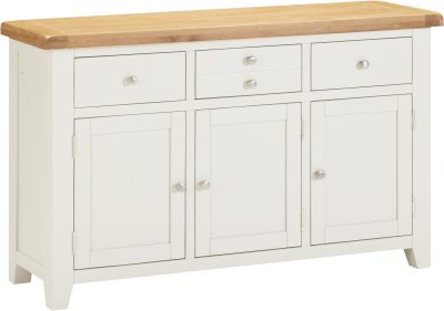 WINDSOR 3 DOOR 3 DRAWER SIDEBOARD - IVORY/OAK (WBF)