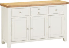 WINDSOR 3 DOOR 3 DRAWER SIDEBOARD - IVORY/OAK (WBF)