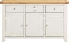 WINDSOR 3 DOOR 3 DRAWER SIDEBOARD - IVORY/OAK (WBF)